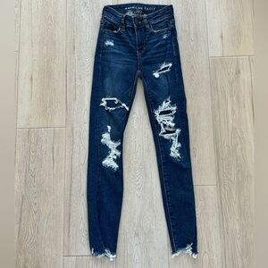 AMERICAN EAGLE Next level Stretch Hi Rise Jegging Size 000 Short